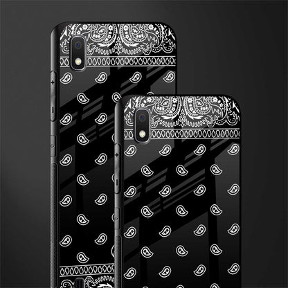 paisley black glass case for samsung galaxy a10 image-2