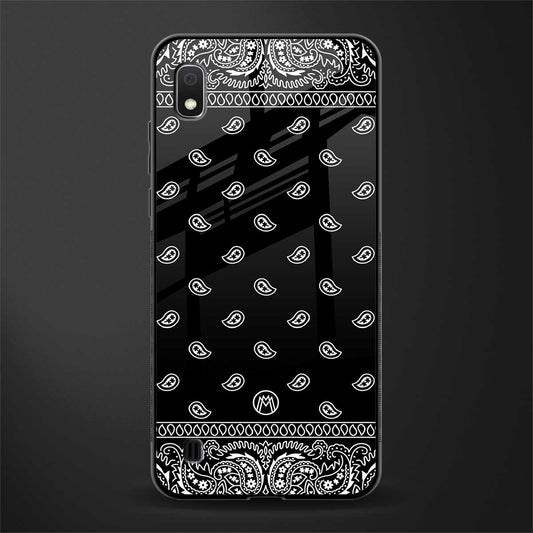 paisley black glass case for samsung galaxy a10 image