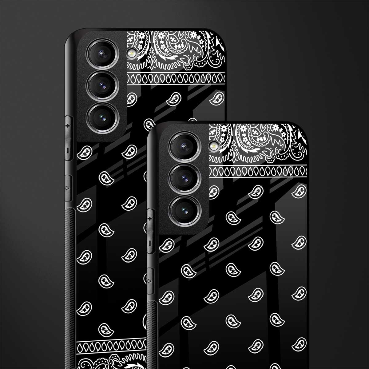 paisley black glass case for samsung galaxy s21 plus image-2