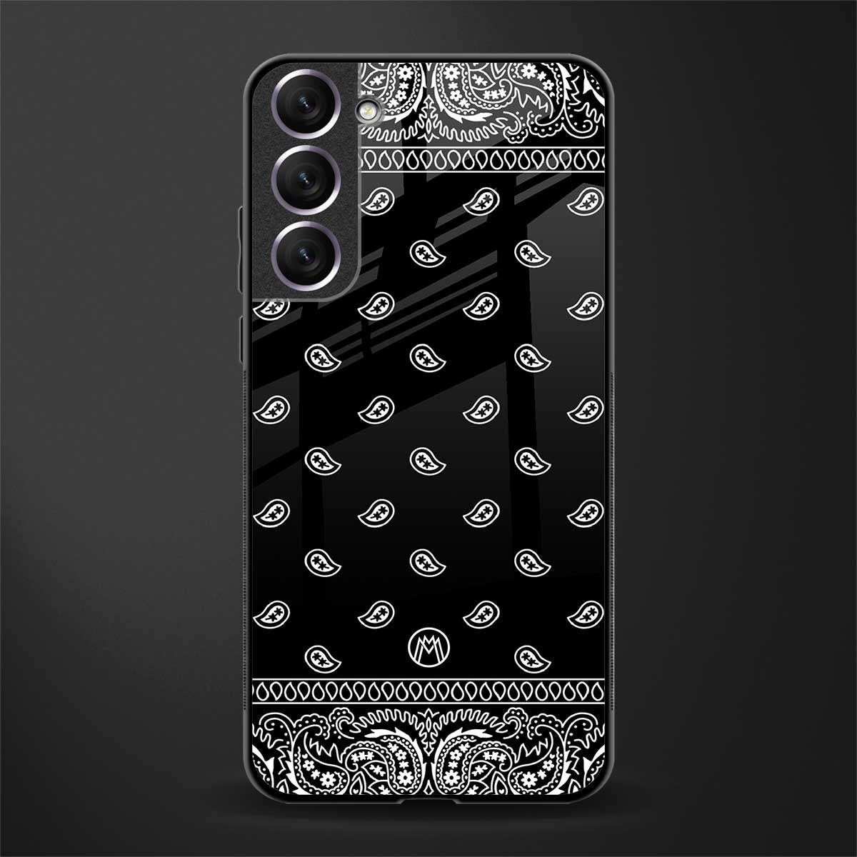 paisley black glass case for samsung galaxy s21 plus image