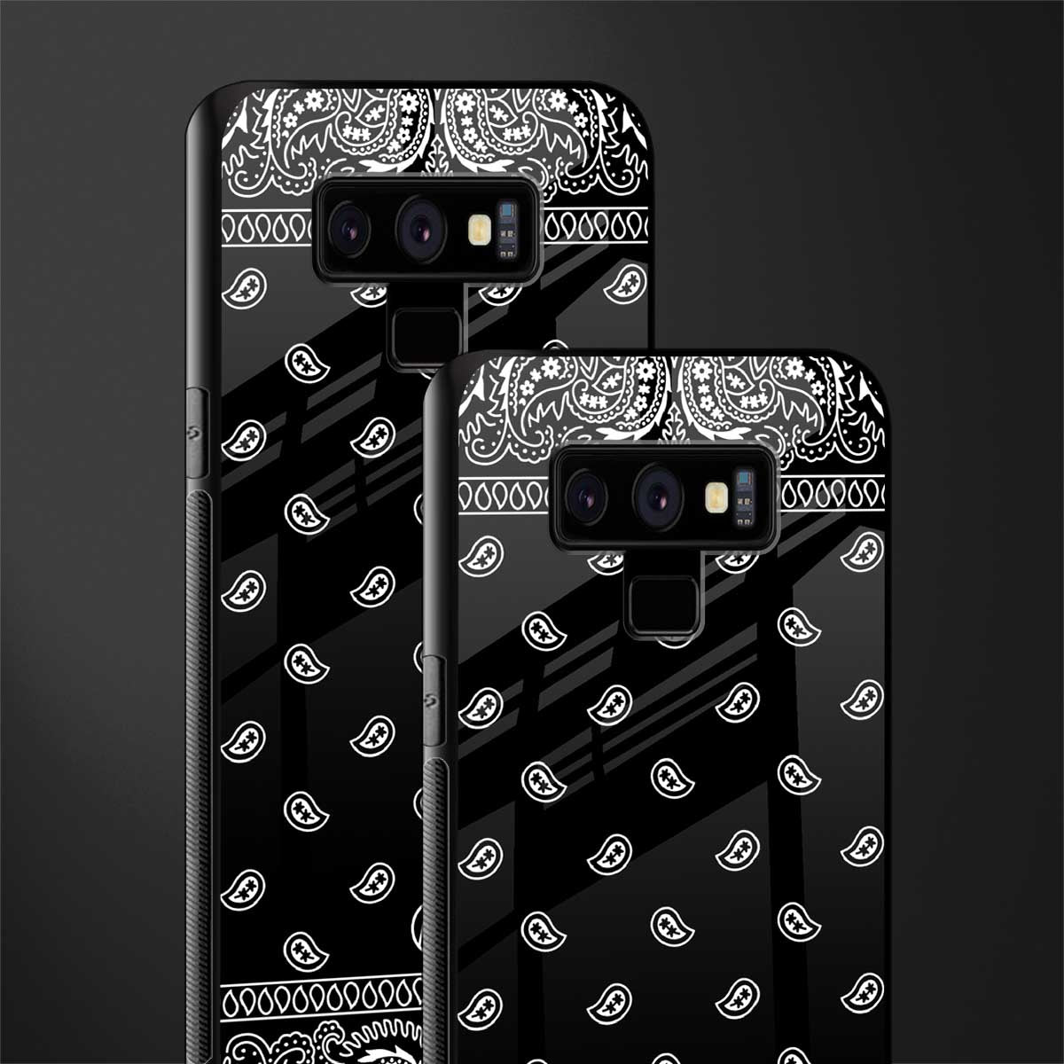 paisley black glass case for samsung galaxy note 9 image-2
