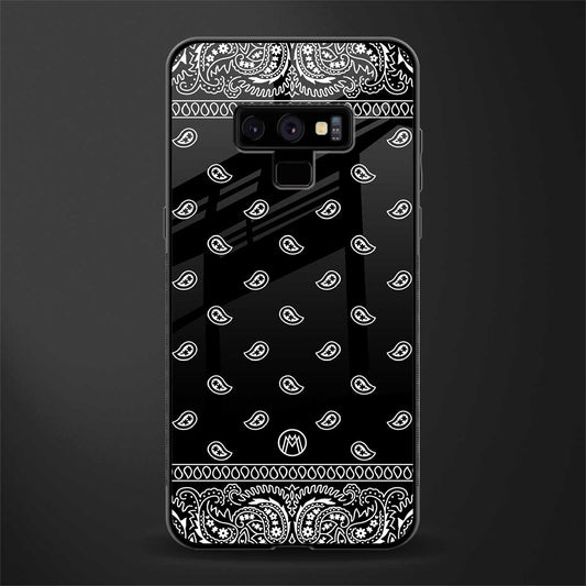 paisley black glass case for samsung galaxy note 9 image