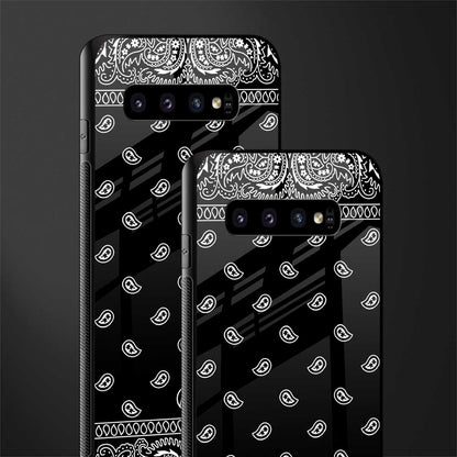 paisley black glass case for samsung galaxy s10 image-2