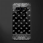 paisley black glass case for samsung galaxy s10 plus image