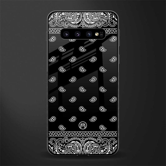 paisley black glass case for samsung galaxy s10 plus image