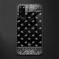 paisley black glass case for samsung galaxy s20 image