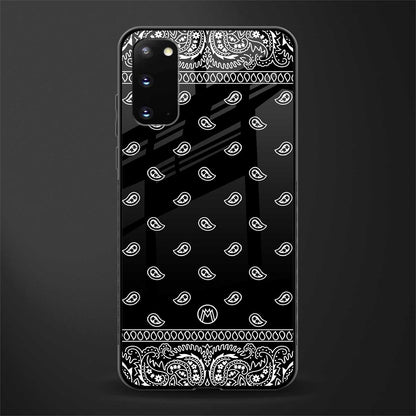 paisley black glass case for samsung galaxy s20 image