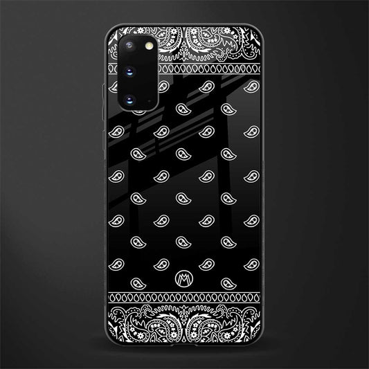 paisley black glass case for samsung galaxy s20 image