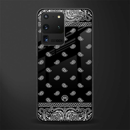 paisley black glass case for samsung galaxy s20 ultra image