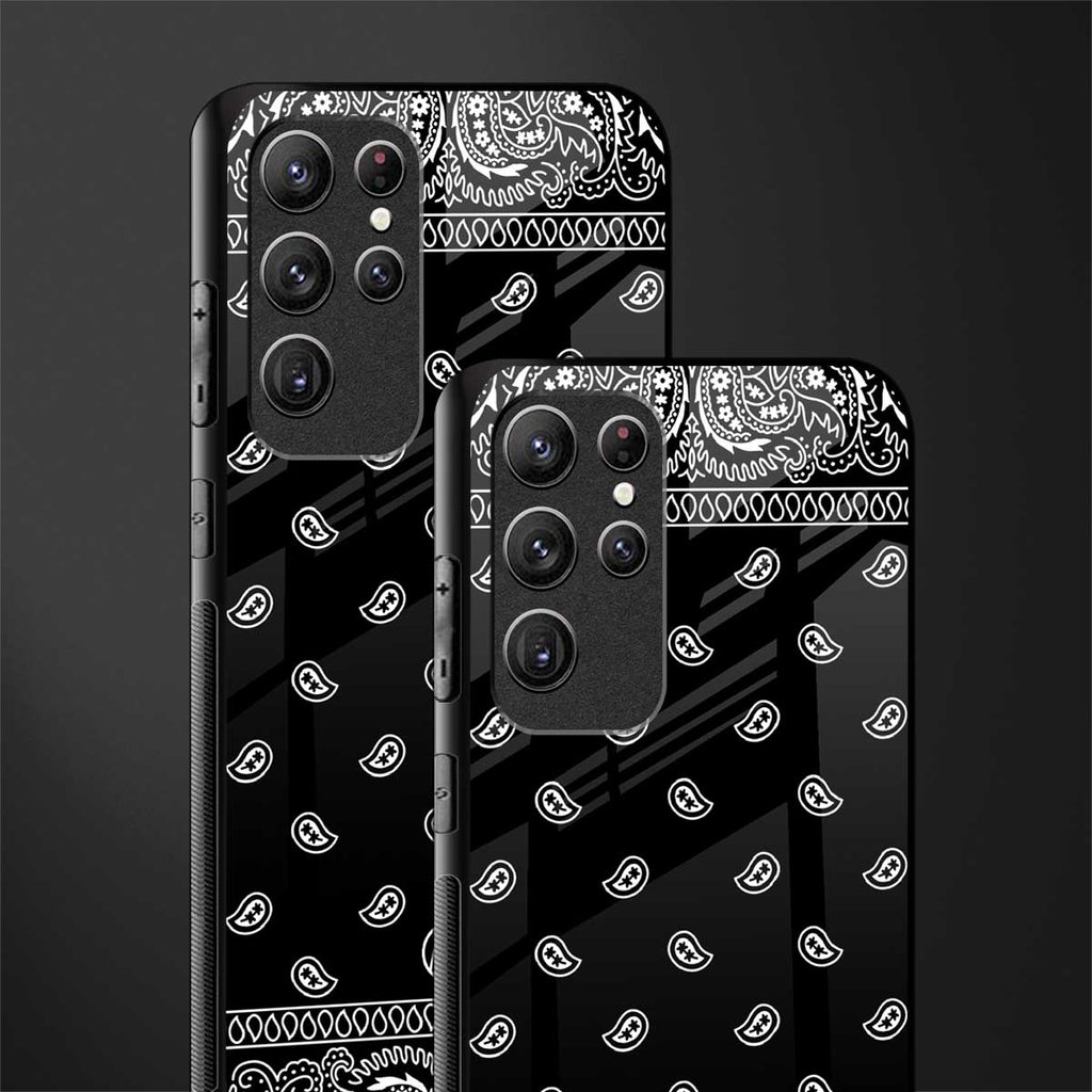 paisley black glass case for samsung galaxy s22 ultra 5g image-2