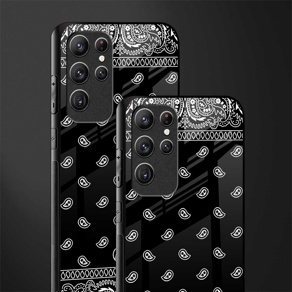 paisley black glass case for samsung galaxy s22 ultra 5g image-2