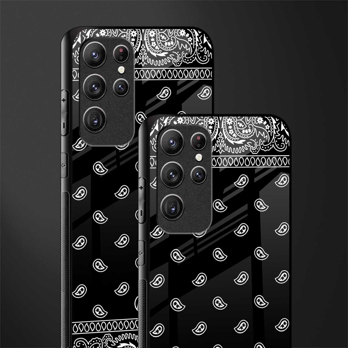 paisley black glass case for samsung galaxy s21 ultra image-2