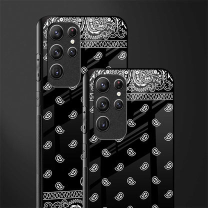 paisley black glass case for samsung galaxy s21 ultra image-2