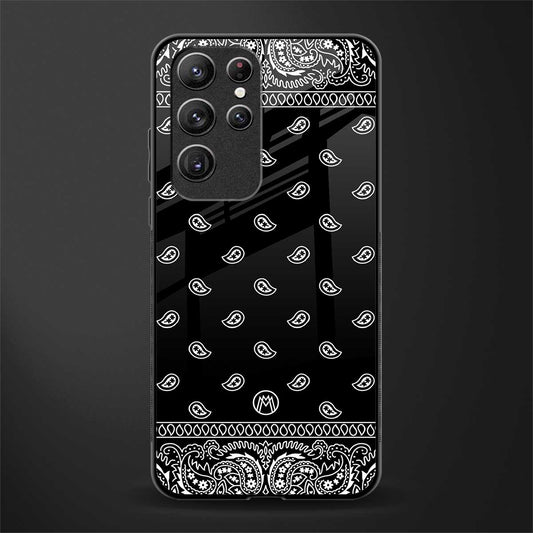 paisley black glass case for samsung galaxy s22 ultra 5g image