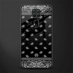 paisley black glass case for redmi note 9 image