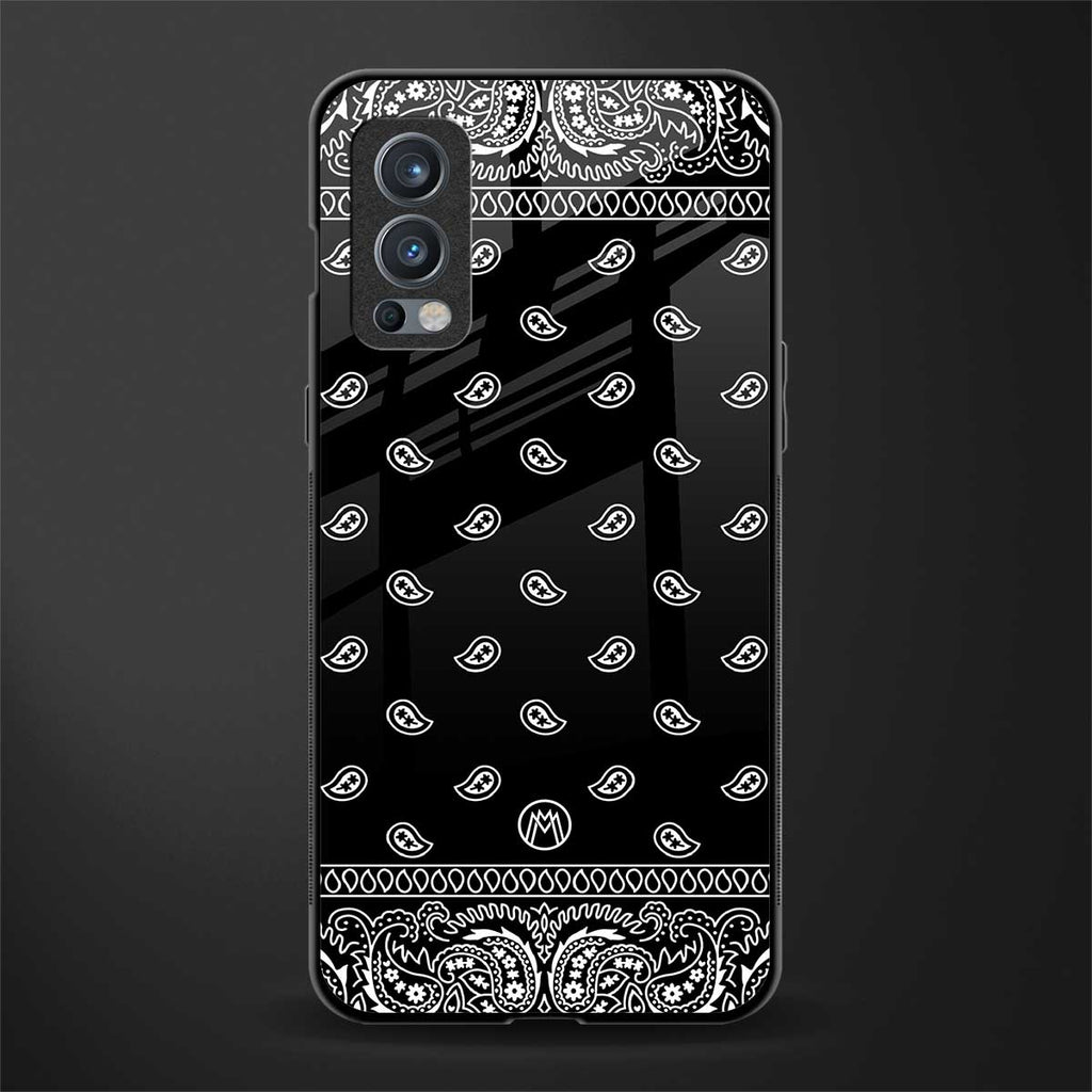 paisley black glass case for oneplus nord 2 5g image