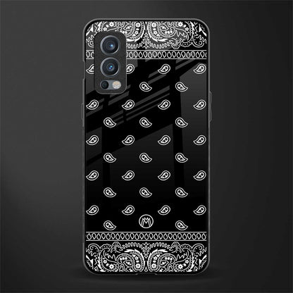 paisley black glass case for oneplus nord 2 5g image