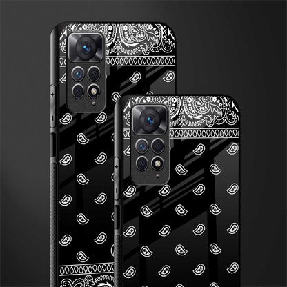 paisley black glass case for redmi note 11 pro image-2