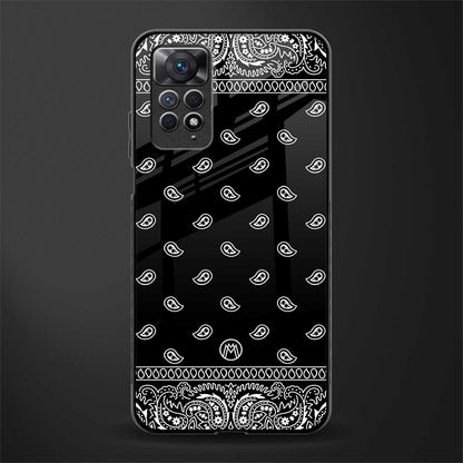 paisley black glass case for redmi note 11 image