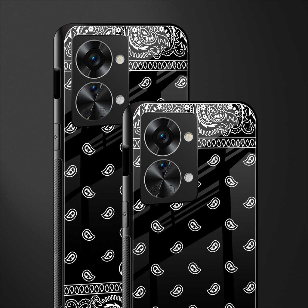 paisley black glass case for phone case | glass case for oneplus nord 2t 5g
