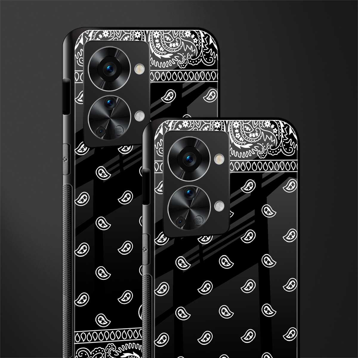 paisley black glass case for phone case | glass case for oneplus nord 2t 5g