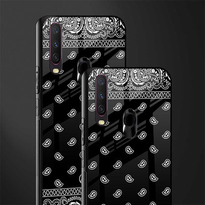 paisley black glass case for vivo y17 image-2