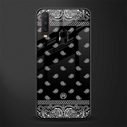 paisley black glass case for vivo y17 image