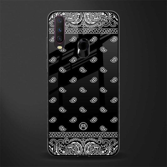 paisley black glass case for vivo y17 image