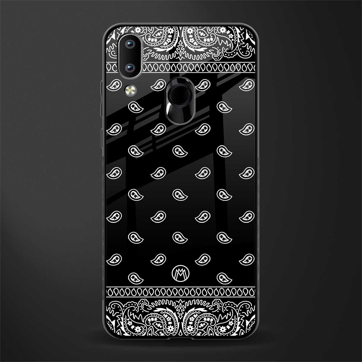 paisley black glass case for vivo y95 image