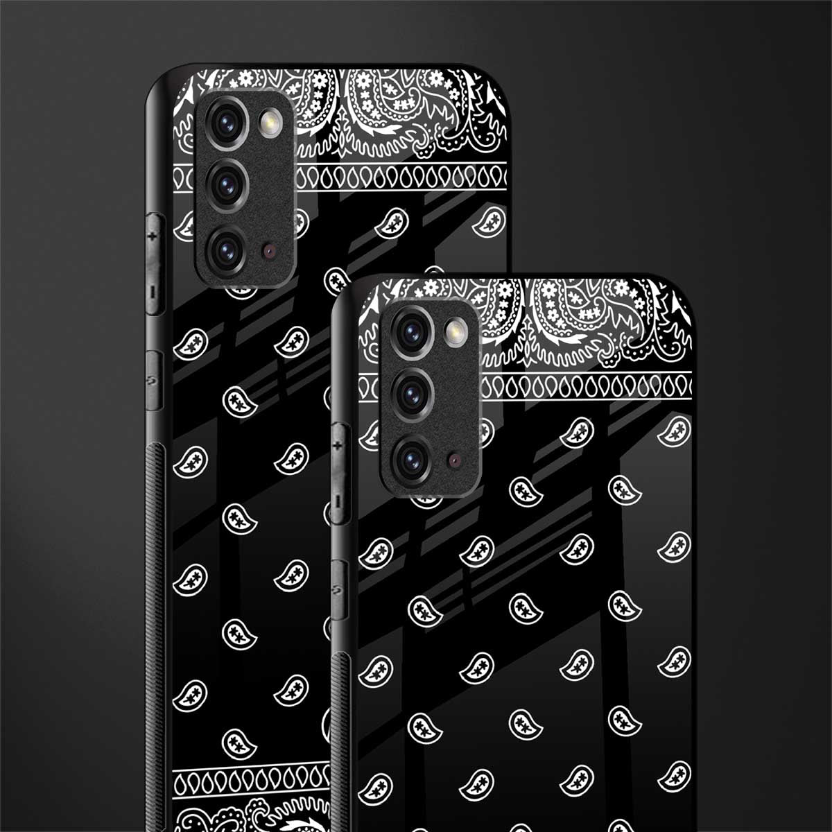 paisley black glass case for samsung galaxy note 20 image-2