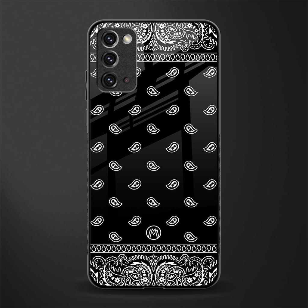 paisley black glass case for samsung galaxy note 20 image