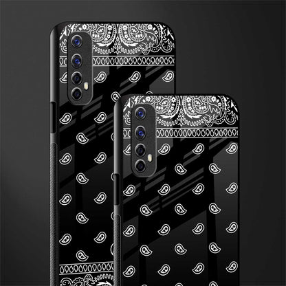 paisley black glass case for realme 7 image-2