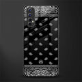 paisley black glass case for realme narzo 20 pro image