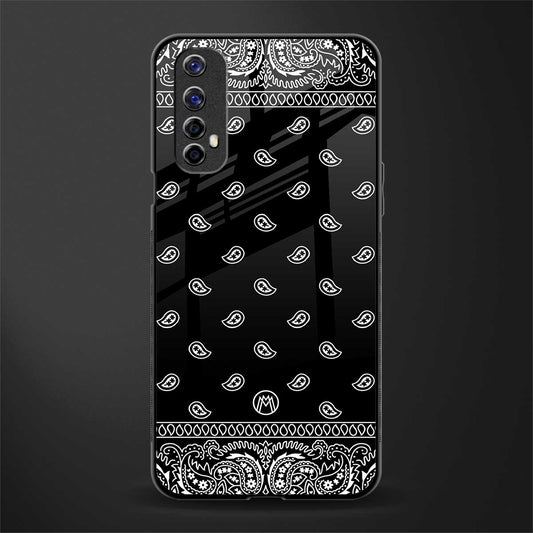paisley black glass case for realme 7 image
