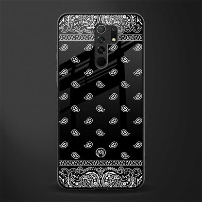 paisley black glass case for redmi 9 prime image