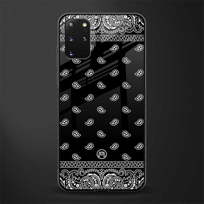 paisley black glass case for samsung galaxy s20 plus image