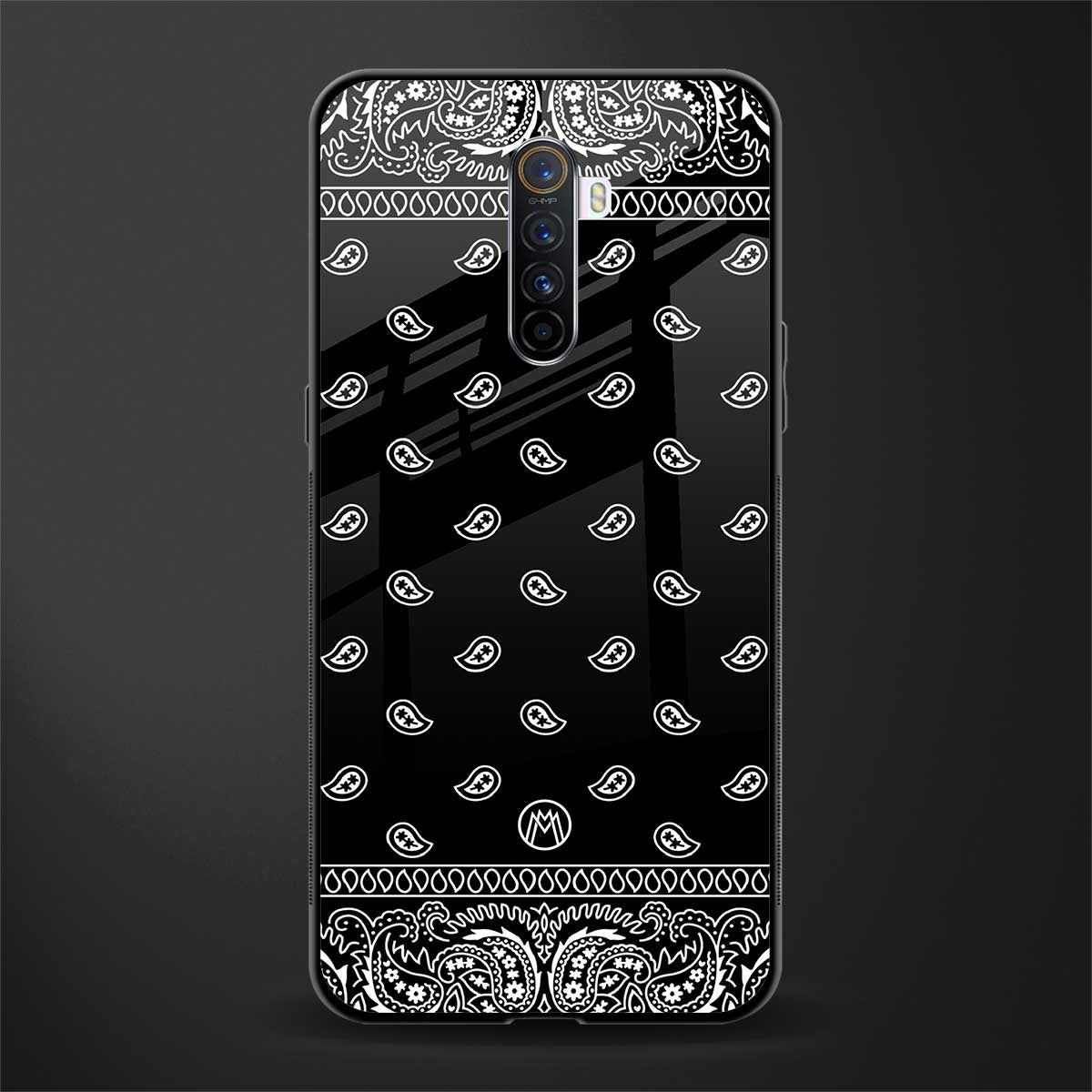 paisley black glass case for realme x2 pro image