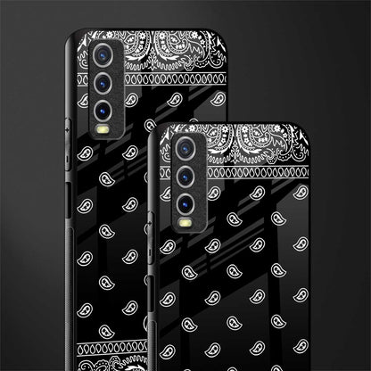 paisley black glass case for vivo y12g image-2