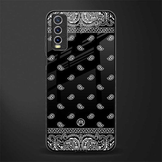 paisley black glass case for vivo y20svivo y20avivo y20g image