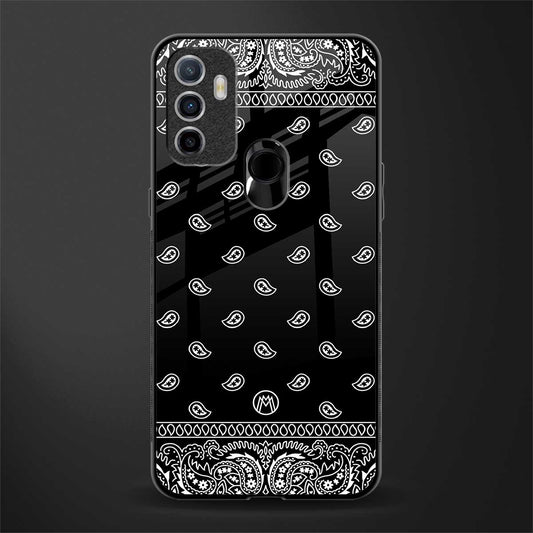 paisley black glass case for oppo a53 image