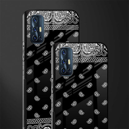 paisley black glass case for vivo v17 image-2