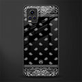 paisley black glass case for vivo v20 image