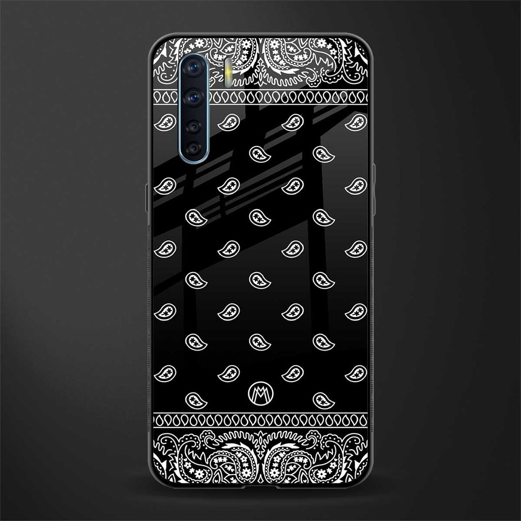 paisley black glass case for oppo f15 image