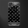 paisley black glass case for oppo a15s image