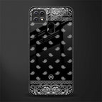 paisley black glass case for oppo a15s image