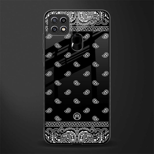 paisley black glass case for oppo a15 image