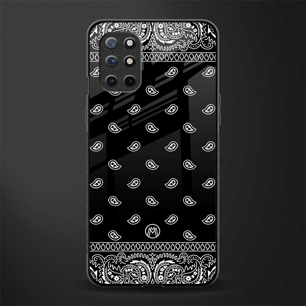 paisley black glass case for oneplus 8t image