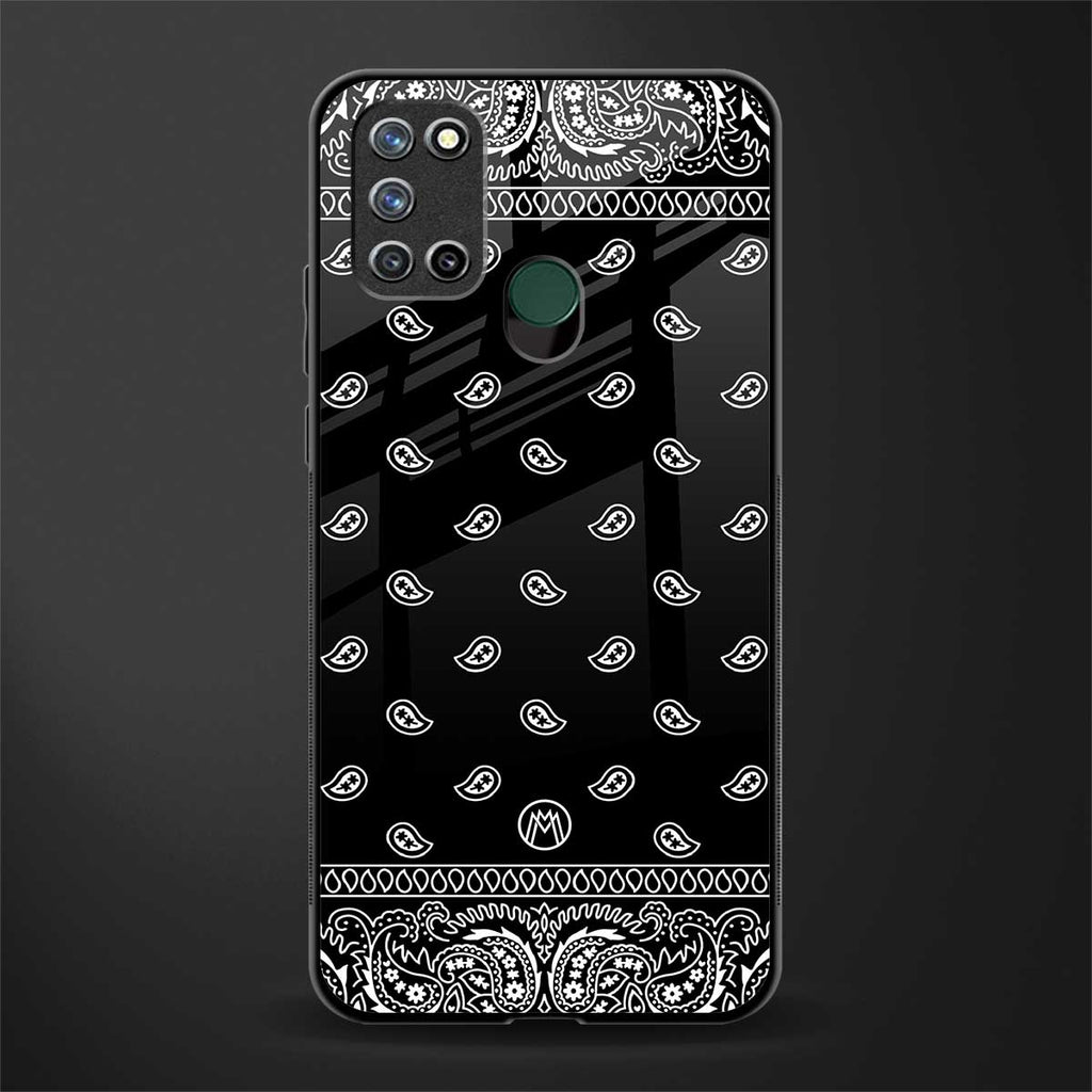 paisley black glass case for realme 7i image