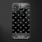 paisley black glass case for realme 7i image