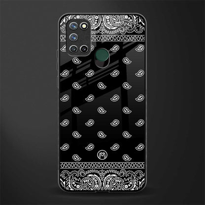 paisley black glass case for realme 7i image